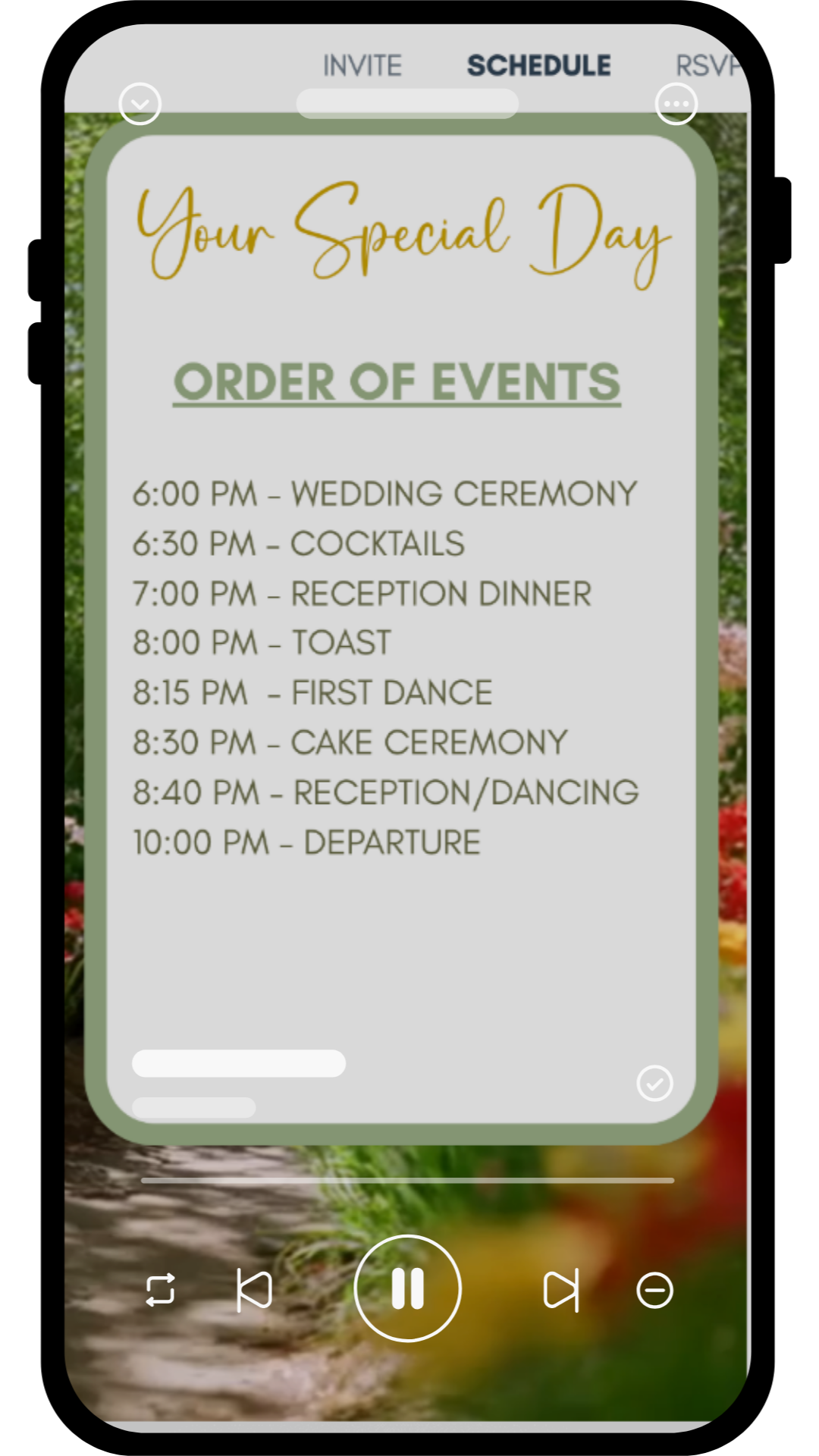 Custom Event Invitation Website